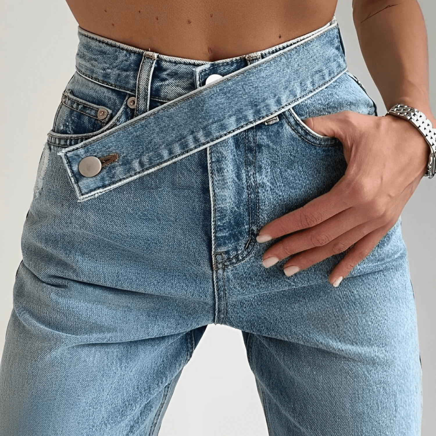 Pantalon Jeans Droit