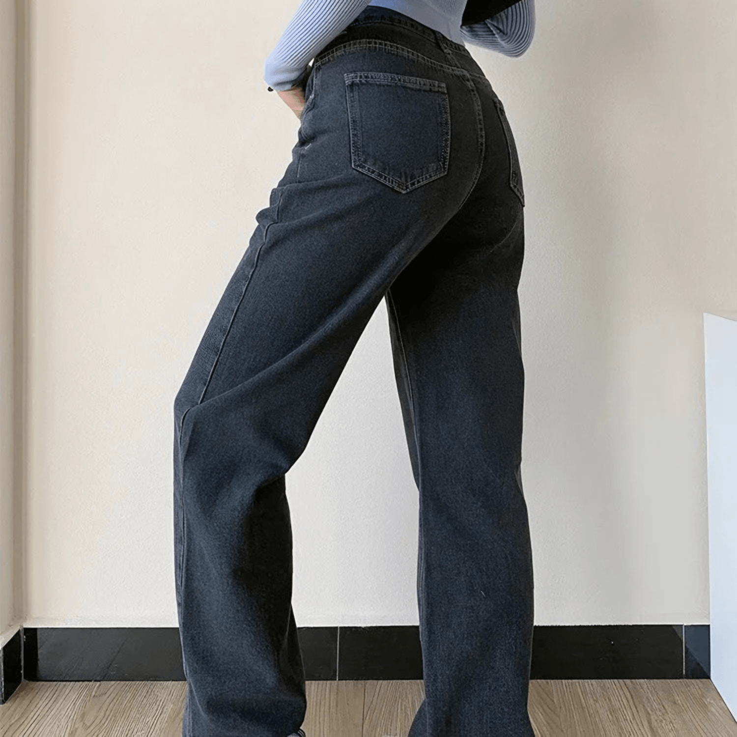Pantalon Jeans Droit