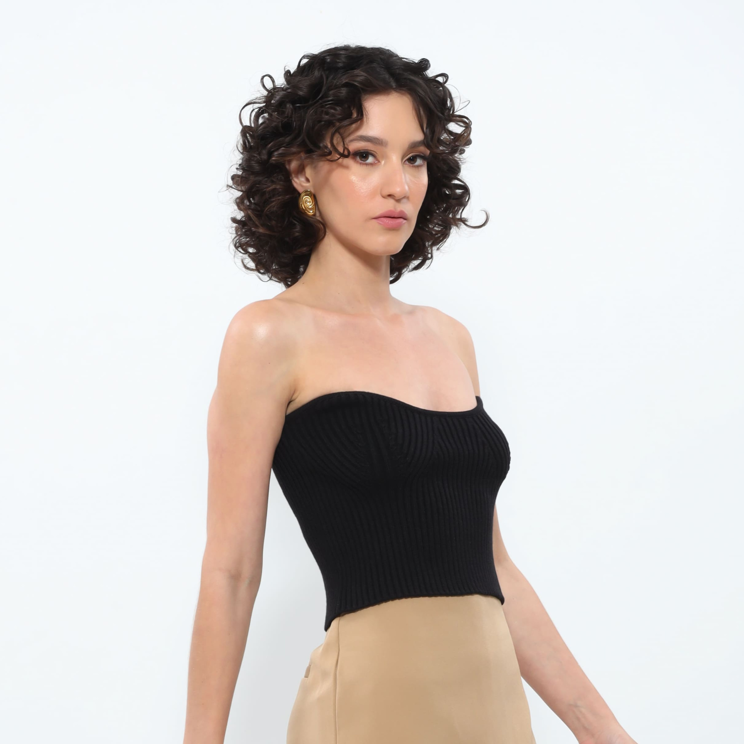 Top sans Bretelles Tricotée