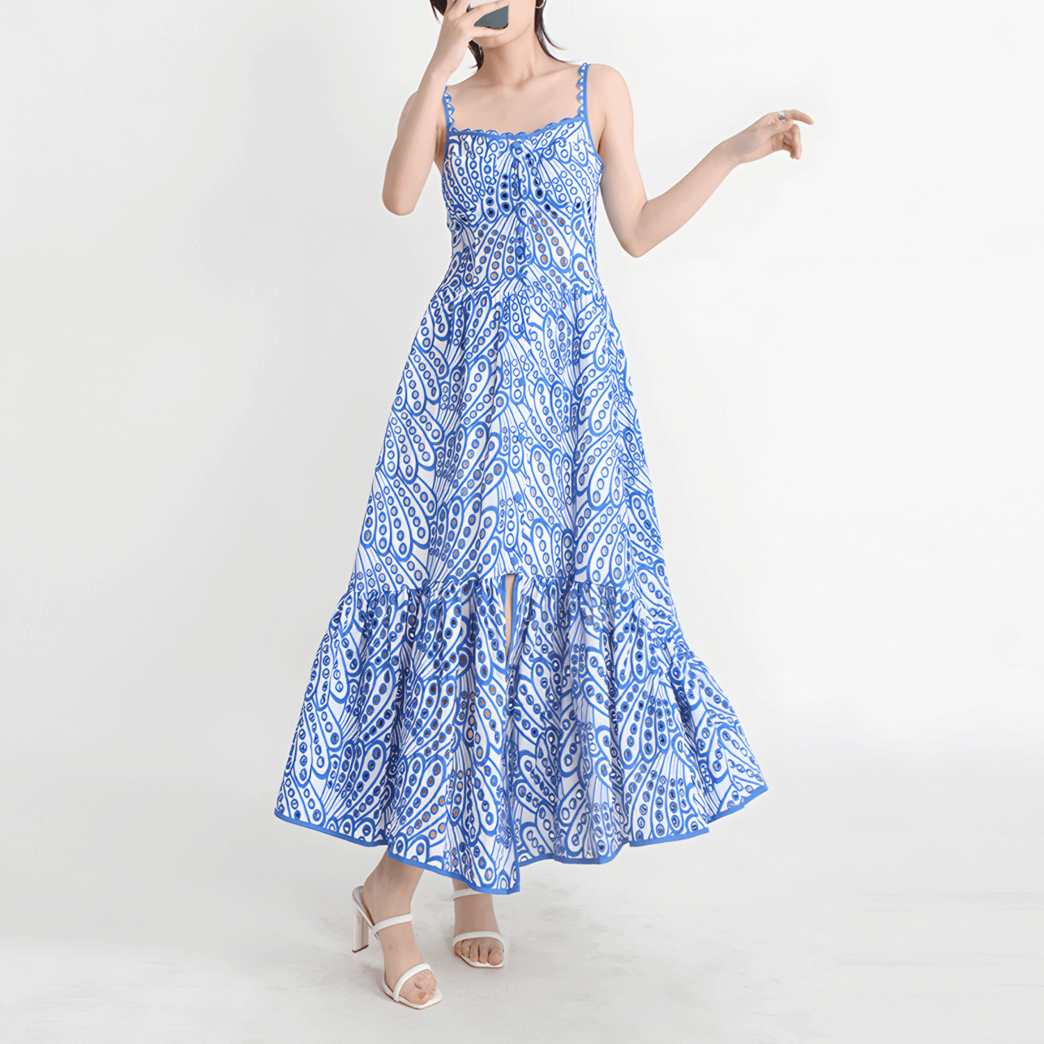 Robe Santorini Longue à Bretelles