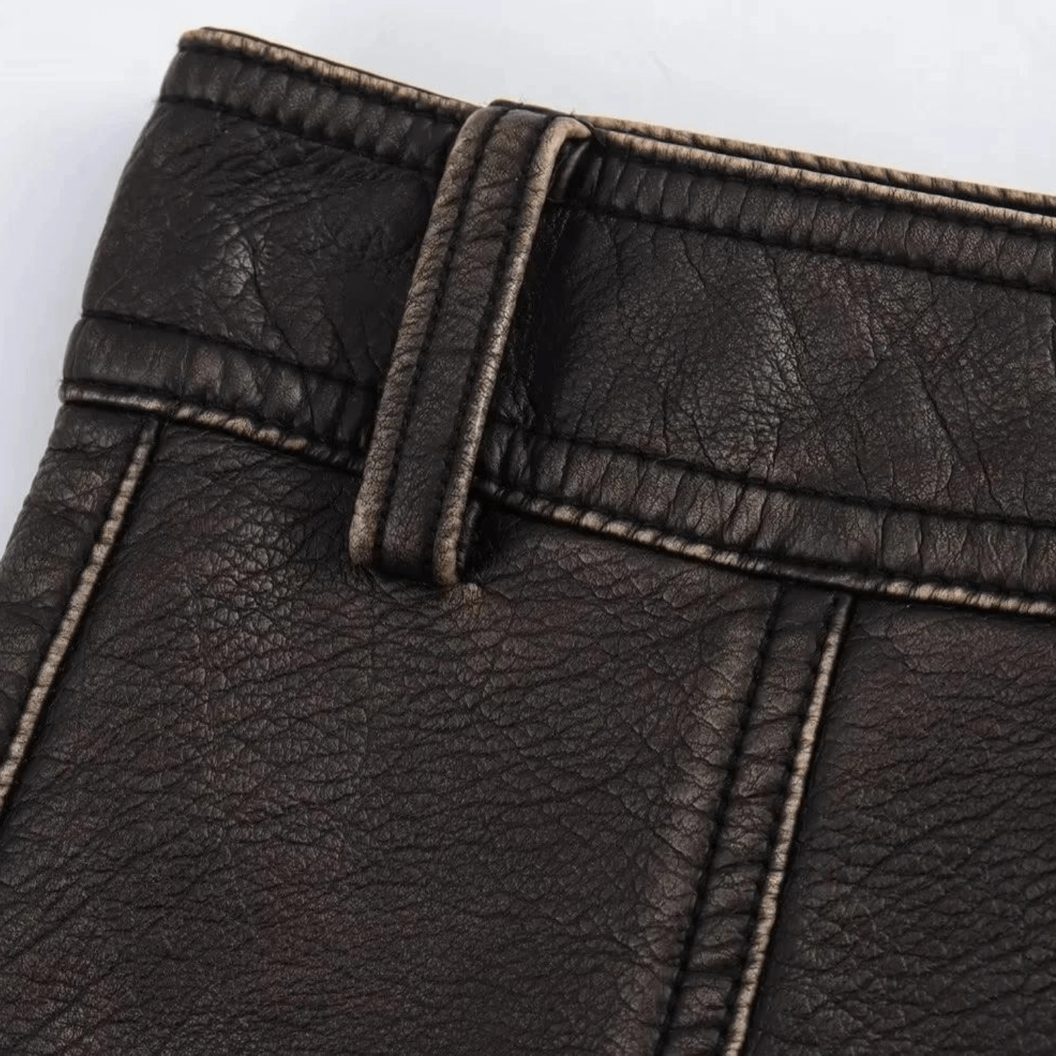 Jupe-Short Cuir