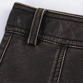 Jupe-Short Cuir