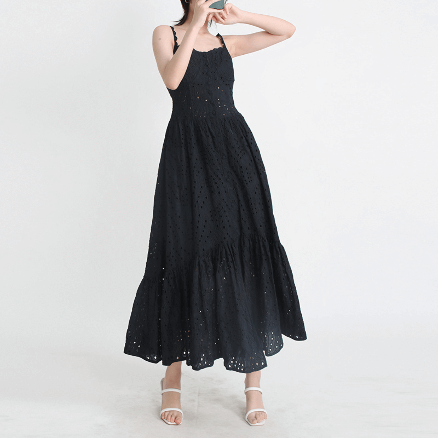 Robe Santorini Longue à Bretelles