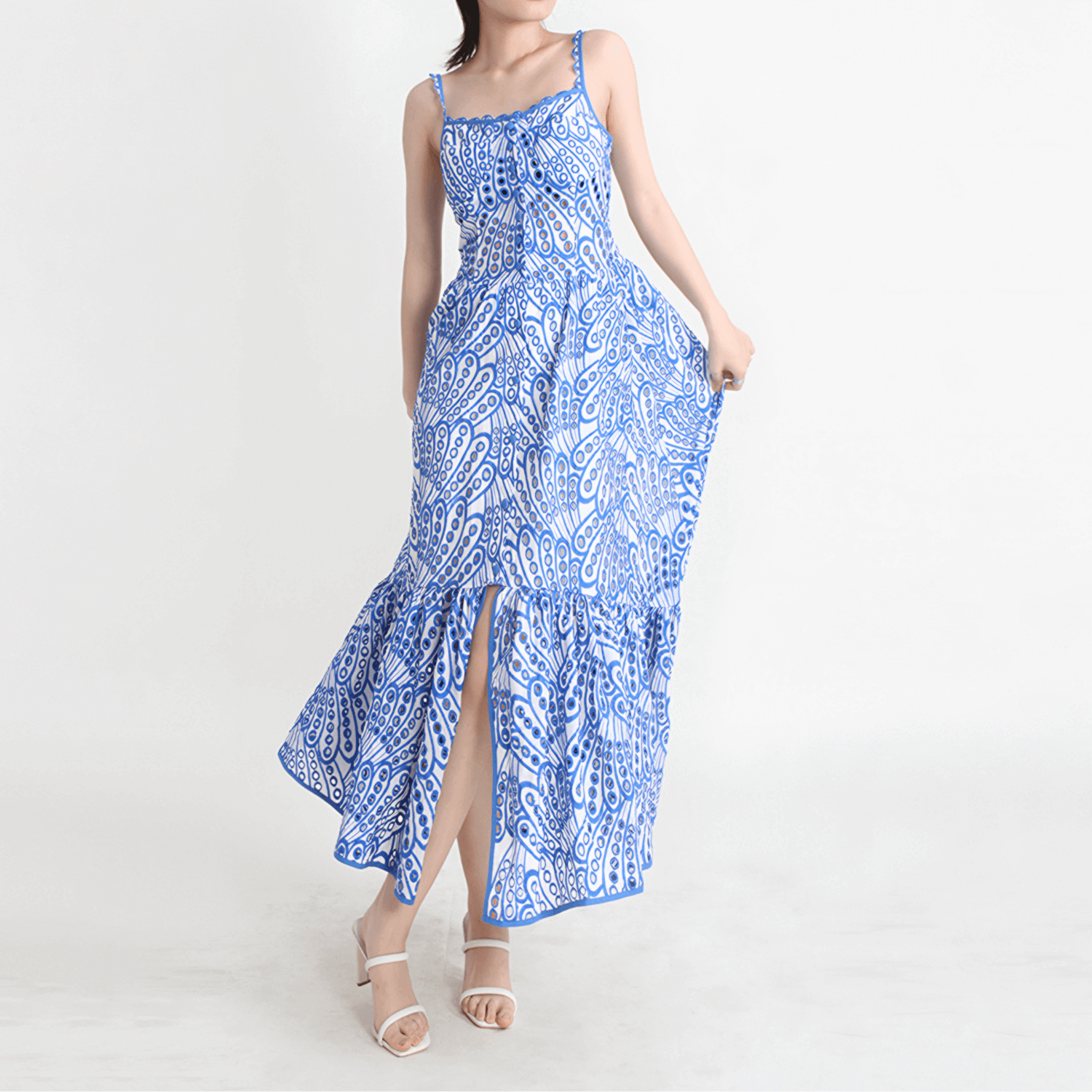 Robe Santorini Longue à Bretelles